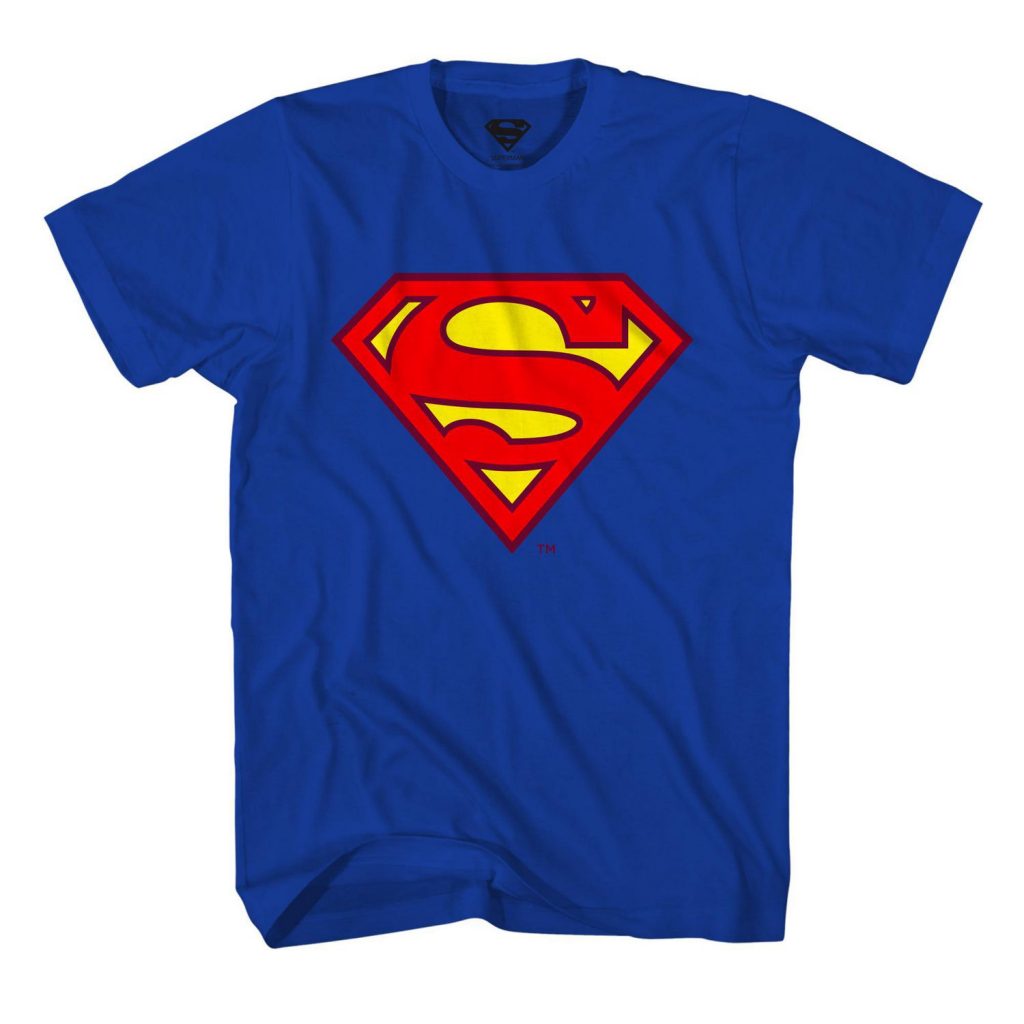 T-shirt Superman Officiel – Taille L – Marron – Neuf Sous Blister